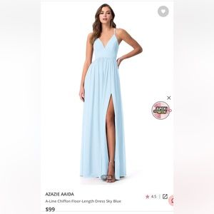 Azazie Aida “Sky Blue” Bridesmaid Dress